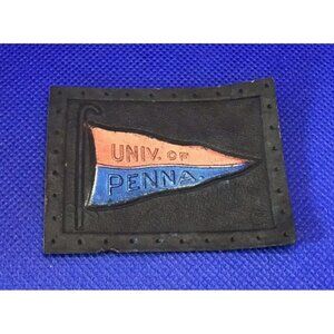 Antique UNIVERSITY PENNSYLVANIIA Prize Premium c. 1910 Leather Patch Quakers